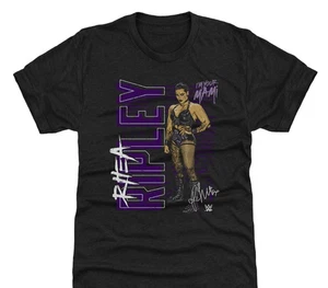 WWE Black Rhea Ripley Tri-Blend T-Shirt - Foto 1 di 4