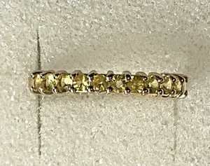 9ct Gold Claw Set Ring Beryl / Quartz / Lemon Peridot - Picture 1 of 8