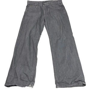 Sean John Wide Leg Jeans Baggy Hip Hop Mens 38X33 Gray Cotton Denim Y2K Retro - Picture 1 of 15