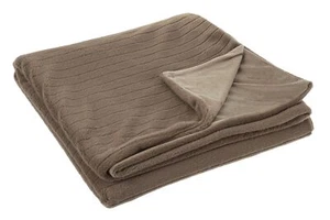 Bizzotto Plaid Essential Weihnachten 180 x 150 cm braun - Bild 1 von 1