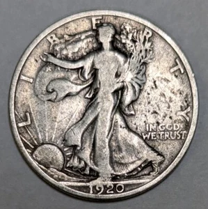 Mezzo dollaro argento 1920 P Walking Liberty - Foto 1 di 3