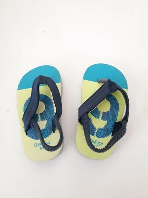 Baby/Toddler Oshkosh B'Gosh Flip Flops, Nay Blue/Yellow, size XS 3/4 - Image 1 of 4