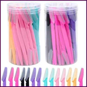 Maquinillas de afeitar para cejas 30 piezas/botella con contenedor recortadora facial para cejas en estuche cabello - Imagen 1 de 33