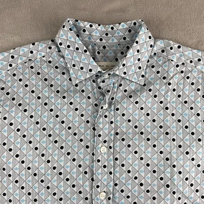 ETRO Shirt Men Medium Multi Geometric AOP Short Sleeve Designer Italy Made NWOT - Image 1 of 4