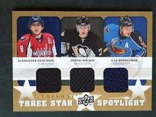 2008-09 UD Trilogy Three Star Spotlights #3SOMK Ovechkin/Malkin/Kovalchuk