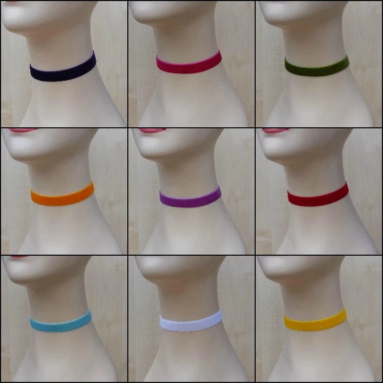 Handmade Classic Velvet Choker Necklace  6mm 10mm  16mm  20 Gorgeous Colours - Image 1 of 1