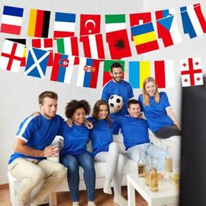 European Football Championship EURO 2024 Fabric Flags Bunting All 24 Nations AU