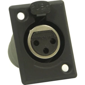 Switchcraft D3FBX 3-Pin XLR Female D Series Connector, Silver Pins/Black Finish - Bild 1 von 1