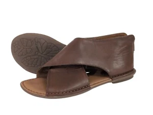 BOC Moc sandalo donna 6 marrone vegan pelle posteriore zip casual contemporaneo terroso - Foto 1 di 10