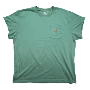 Camicia Carhartt uomo 2XL vestibilità ampia K87 GB2 manica corta tasca abbigliamento da lavoro verde - Foto 1 di 9