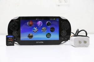 PSVITA PCH-1101 14GB Black Handheld Console w/ Street Fighter X Tekken - Picture 1 of 23