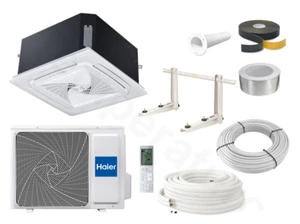 Haier 4-Wege Deckenkassette 3,5 kW Split Klimaanlage A++/A R32 mit Leitungs-Set - Bild 1 von 4
