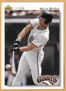 WILLIE McGEE SAN FRANCISCO GIANTS #194 - CUBIERTA SUPERIOR CASI NUEVA - MONTADA 1992 - Imagen 1 de 2