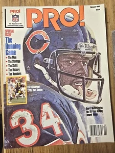 🏈 VTG February 1985 NFL PRO! Football Magazine WALTER PAYTON Chicago Bears 🏈 - Picture 1 of 7