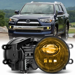 Pair LED Fog Lights Yellow Bulb Bumper Lamps For Tacoma 2016-2022 Yaris 2006-13 - Foto 1 di 11