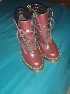 dr martens persephone cherry red