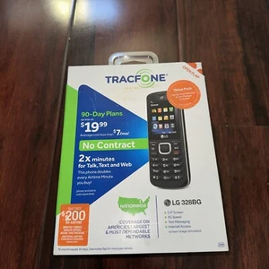 LG 328BG / LG328BG TracFone Black and Gray Cellular Prepay Cell Phone NEW! - Picture 1 of 4