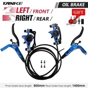 MTB Hydraulic Disc Brake Set 160mm Rotors Oil Calliper Plate Front Rear Brake - Picture 1 of 48