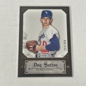 2006 DON SUTTON FLEER GREATS OF THE GAME #30 SILVER SP #D/299 CARD HOF PWE