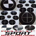 GLOSS BLACK Sticker Overlay +SPORT vinyl FULL SET black out Fit All BMW Emblems