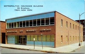 Troy NY Metropolitan Life Insurance Building New York postcard FP5 - Picture 1 of 2
