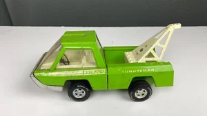 Vintage 1960’s STRUCTO Tow Wrecker Truck 10” Minuteman Pressed Steel, Green - Picture 1 of 5