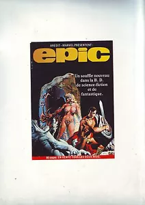 affichette EPIC - pub bd science fiction - Foto 1 di 1
