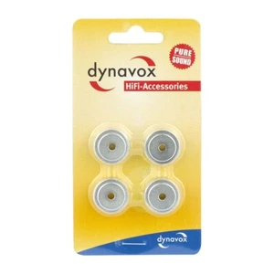 Dynavox Aluminium-Füsse mini für HiFi-Geräte 4er-Set silber Gerätefüsse 20mm - Bild 1 von 4