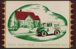 Camión de colección modelo de naipes granjas lecheras homogeneizada casa de leche y divco - Imagen 1 de 2