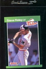 1989 DONRUSS THE ROOKIES #47 STEVE FINLEY ROOKIE RC BALTIMORE ORIOLES