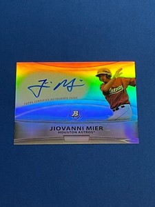 20010 Bowman Platinum Baseball Prospect Refractor Autograph of Jiovanni Mier!!