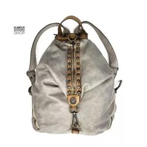 ZAINO donna borchiato ROCK vera pelle vintage MADE IN ITALY artigianale