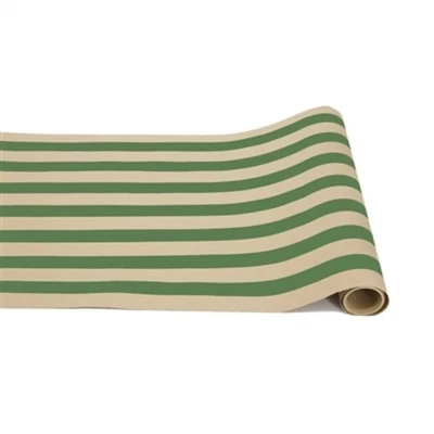Green Kraft Striped Table Runner - Disposable Paper Table Runner for Parties ... - Image 1 of 4