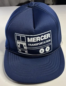 Vintage Mercer Transportation Rare Foam Mesh Trucker Hat Snapback Cap 80s 90s - Picture 1 of 5
