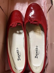 Repetto Kids Ballet Shoes Red Patent Leather Size EU 32 US 12 From Japan Used - Picture 1 of 6