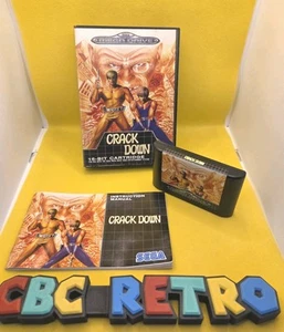 Crack Down Sega Mega Drive gioco 1991 completo + manuale ottime condizioni UK PAL Mega Drive - Foto 1 di 15