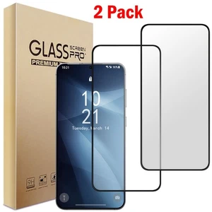 2-Pack For Samsung S25 Edge Case Friendly Clear Screen Protector Tempered Glass - Picture 1 of 13