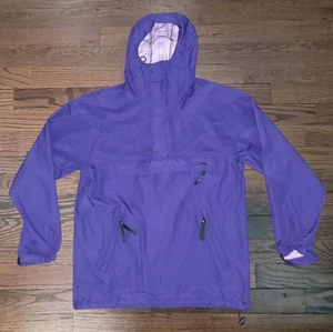 Mens Vintage L.L. Bean Anorak Kangaroo Pouch Purple Hooded Jacket Size Small - Picture 1 of 17