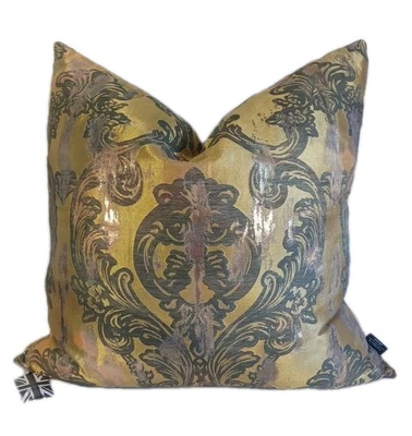 Caldeirra Luxe Collection Italian Velvet Throw Pillow, Feather Filled, Made... - Image 1 of 2