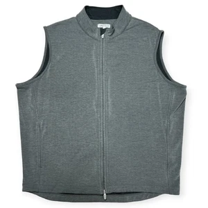Peter Millar Sport Natural Touch Full Zip Golf Vest SIZE XL Gray Soft Fleece - Picture 1 of 13