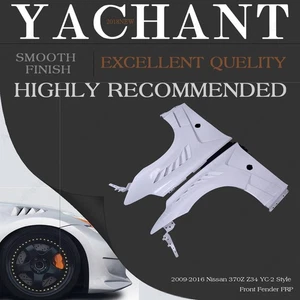 FIBER GLASS yc-2 Style Front Fender Vented Panel 2pcs For 09-16 Nissan 370Z Z34 - Picture 1 of 22