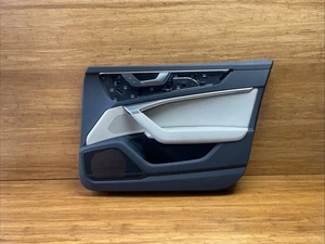 2019 2020-2025 Audi A6 C8 FRONT RIGHT DOOR PANEL CARD BLACK / BEIGE OEM ๐ข - Picture 1 of 24