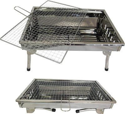 TMD-Line BBQ Barbecue a Carbone Pieghevole Barbecue da Piantana Portatile Campeggio Giardino Grill