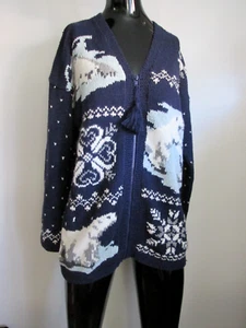 NWT MARSH LANDING Hand Knit Size M Full Zip Ramie Cotton Blend Cardigan - Picture 1 of 8