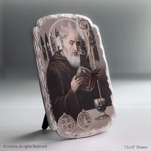 Saint Benedict Image – 7.5″ Catholic Tile Frame by moicla - Picture 1 of 4