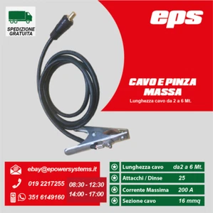 Cavo saldatura pinza massa 16 mmq dinse 25 - Foto 1 di 1