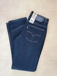 Levis 511 Jeans Men's 28x28 Blue Denim Straight Leg Slim Fit Dark Wash ^NEW - Picture 1 of 5