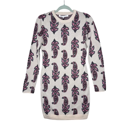 Mini Vestido Suéter Tejido Cachemira Manga Larga 100% Algodón English Factory Pequeño Foto 1 de 4