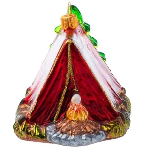 Joy To The World Holiday Camping Zelt poliertes Glas Christbaumschmuck - Bild 1 von 3