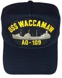 USS WACCAMAW AO-109 HAT CAP USN NAVY SHIP CIMARRON CLASS REPLENISHMENT OILER - Picture 1 of 1